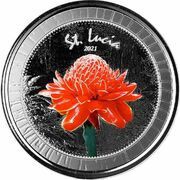 2 Dollars - Elizabeth II Torch Ginger Lily; Colourized reverse image