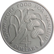 4 Dollars - Elizabeth II FAO reverse image