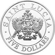 5 Dollars - Elizabeth II Papal Visit; Silver Proof Issue obverse image