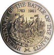 10 Dollars - Elizabeth II Battle of the Saints, Saint Lucia, 1982 reverse image