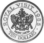 10 Dollars - Elizabeth II Royal Visit obverse image