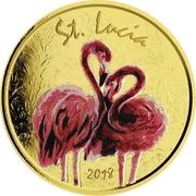 10 Dollars - Elizabeth II Pink Flamingos; Colourized reverse image