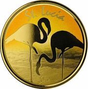 10 Dollars - Elizabeth II Pink Flamingos; Colourized reverse image