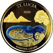 10 Dollars - Elizabeth II Whiptail Lizard; Colourized reverse image