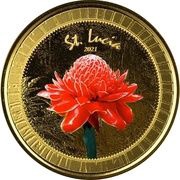 10 Dollars - Elizabeth II Torch Ginger Lily; Colourized reverse image