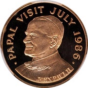 500 Dollars - Elizabeth II Papal Visit reverse image