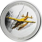 2 Dollars - Elizabeth II Seaplane; Colourized reverse image