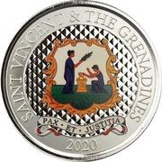 2 Dollars - Elizabeth II Peace and Justice; Colourized reverse image