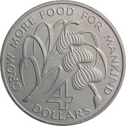 4 Dollars - Elizabeth II FAO reverse image