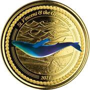 10 Dollars - Elizabeth II Humpback Whale; Colourized, Saint Vincent and the Grenadines, 2021 reverse image