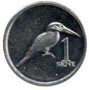 1 Sene Flat-Billed Kingfisher reverse image