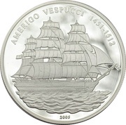 1000 Francs CFA Amerigo Vespucci, Benin, 2005 reverse image