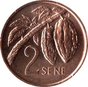 2 Sene - Tanumafili II reverse image