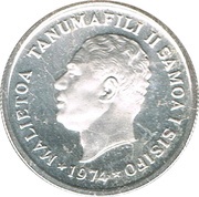5 Sene - Tanumafili II Silver Proof issue obverse image