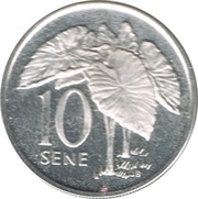 10 Sene - Tanumafili II Silver Proof issue reverse image