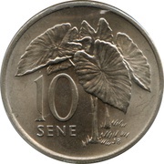 10 Sene - Tanumafili II reverse image