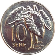 10 Sene - Tanumafili II reverse image