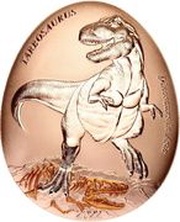 20 Cents - Elizabeth II Tarbosaurus, Samoa, 2022 reverse image