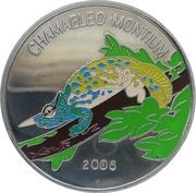 1000 Francs CFA Mountain chameleon, Benin, 2006 reverse image