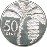 50 Sene - Tanumafili II Silver Proof issue reverse image