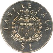 1 Tala - Tanumafili II, Samoa, 1967 reverse image