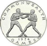 1 Tala - Tanumafili II Commonwealth Games; Silver Proof issue, Samoa, 1974 reverse image