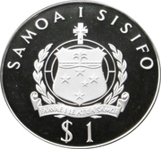 1 Tala - Tanumafili II Weightlifting; Silver Proof issue obverse image
