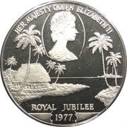 1 Tala - Tanumafili II Silver Jubilee; Silver Proof issue, Samoa, 1977 reverse image