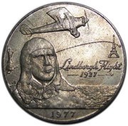 1 Tala - Tanumafili II Charles Lindbergh, Samoa, 1977 reverse image