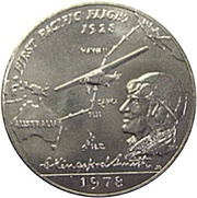 1 Tala - Tanumafili II Charles Kingsford Smith, Samoa, 1978 reverse image