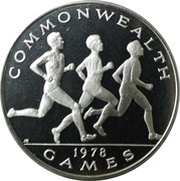1 Tala - Tanumafili II Commonwealth Games; Silver Proof issue, Samoa, 1978 reverse image