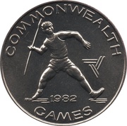 1 Tala - Tanumafili II Javelin Thrower, Samoa, 1982 reverse image