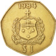 1 Tala - Tanumafili II reverse image
