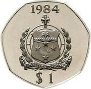 1 Tala - Malietoa Tanumafili II Silver Piedfort, Samoa, 1984 reverse image