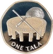 1 Tala Silver Proof issue reverse image