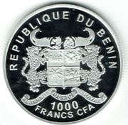 1000 Francs CFA H.M.S. Endeavour obverse image