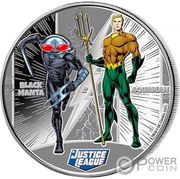 1 Dollar Black Manta vs Aquaman, Samoa, 2022 reverse image