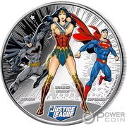 1 Dollar Batman, Wonder Woman, Superman, Samoa, 2022 reverse image