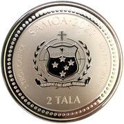 2 Tala Mayan Calendar obverse image