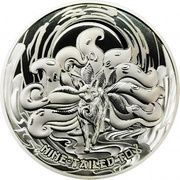 2 Dollars - Elizabeth II Posthumous; Nine Tailed Fox, Samoa, 2023 reverse image