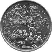 5 Tala - Tanumafili II Robert Louis Stevenson, Samoa, 1994 reverse image