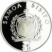 5 Tala - Tanumafili II XXIX Summer Olympics obverse image