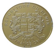 1000 Francs CFA FIFA World Cup Brazil 2014 obverse image