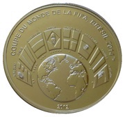 1000 Francs CFA FIFA World Cup Brazil 2014, Benin, 2012 reverse image