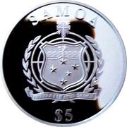 5 Tala Golden 3D Four Leaf Clover obverse image
