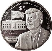 5 Tala 100th Birthday John F. Kennedy, Samoa, 2017 reverse image