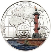 1000 Francs CFA St. Petersburg Lighthouse, Benin, 2012 reverse image