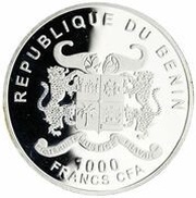 1000 Francs CFA Chinese Crested Dog obverse image