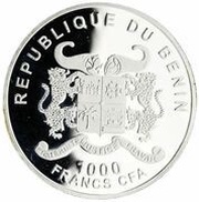 1000 Francs CFA Pomeranian Dog obverse image