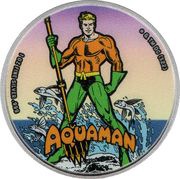 5 Dollars - Elizabeth II Posthumous; Aquaman; Colorized, Samoa, 2023 reverse image